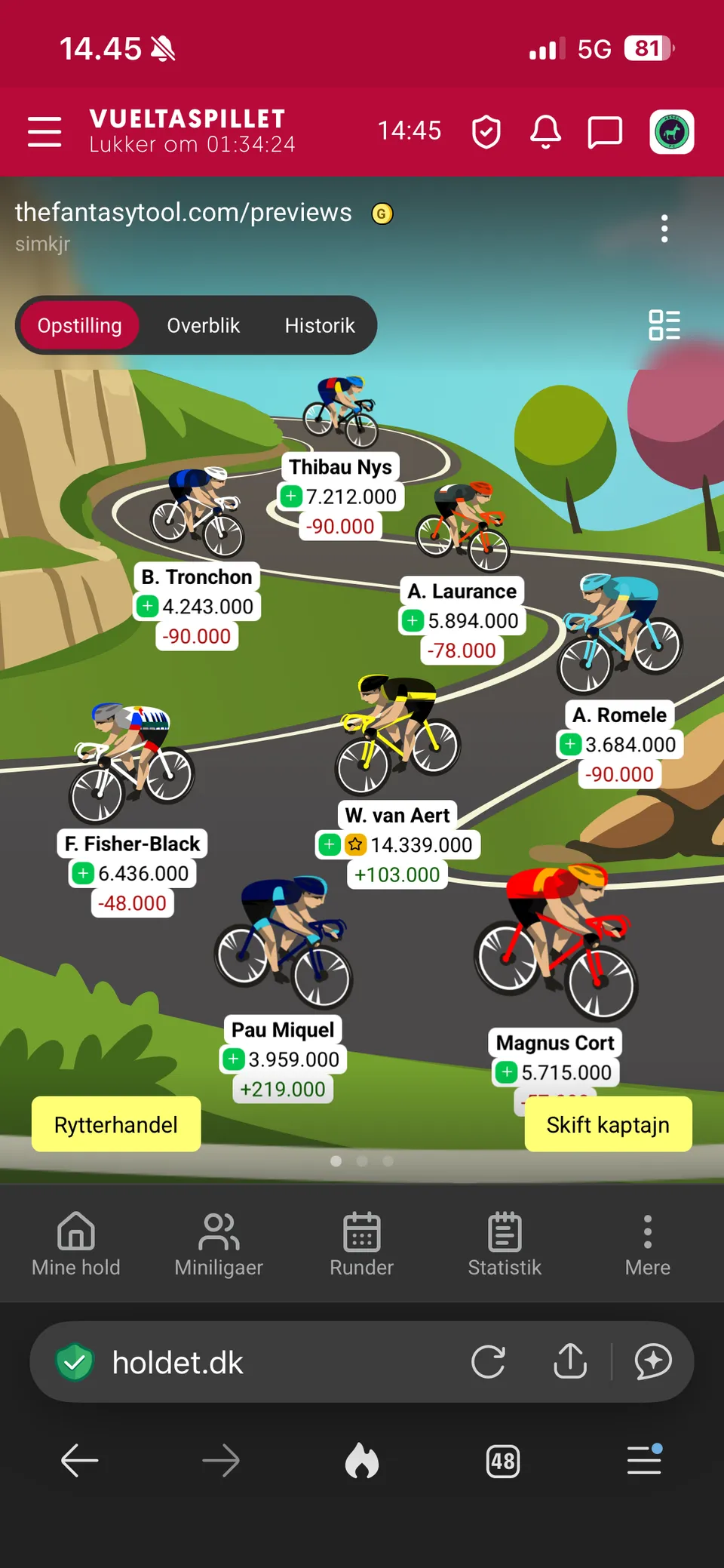 Optakt: 21. etape af Vueltaspillet