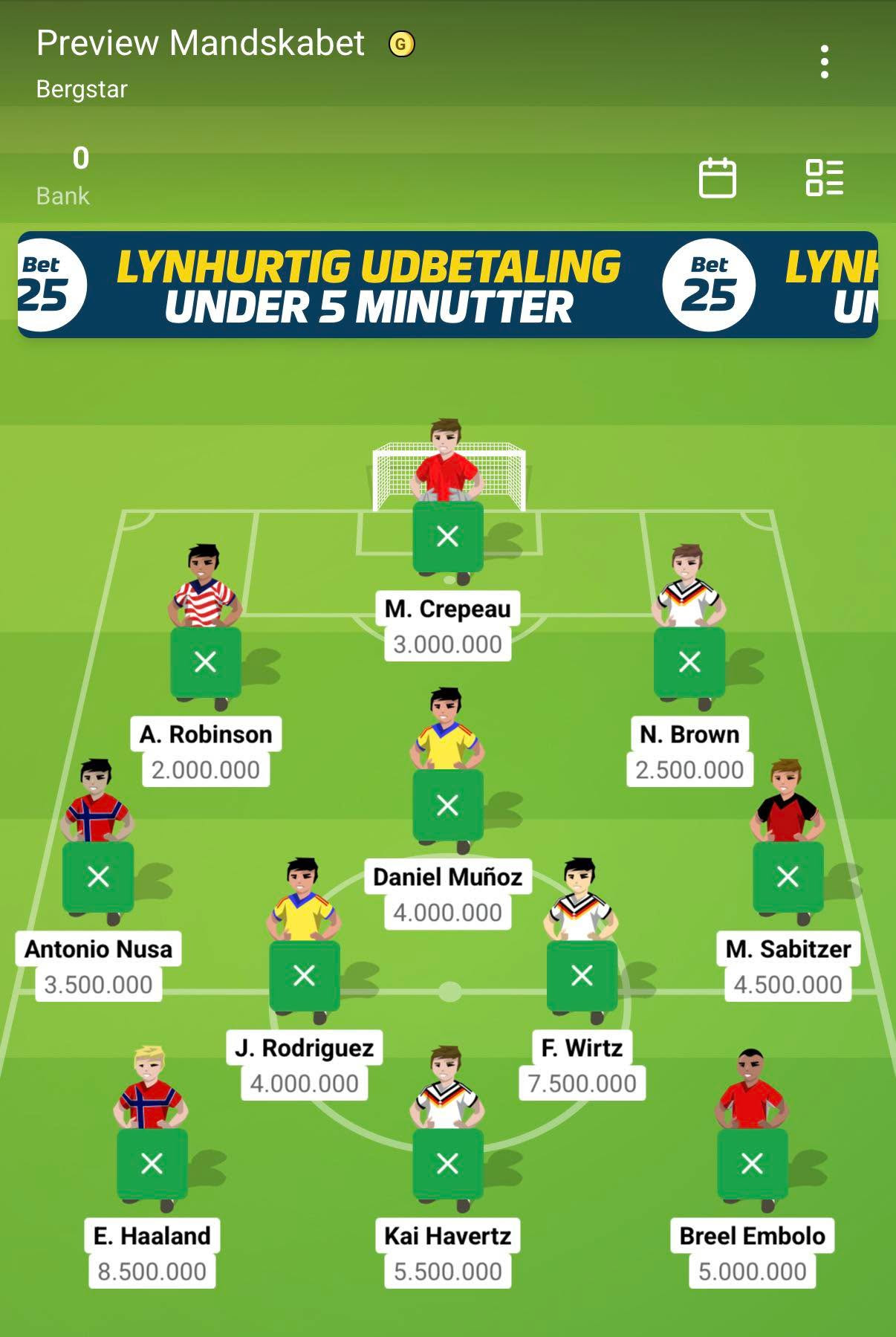 Preview Mandskabet - VM Manager 2026 Runde 1
