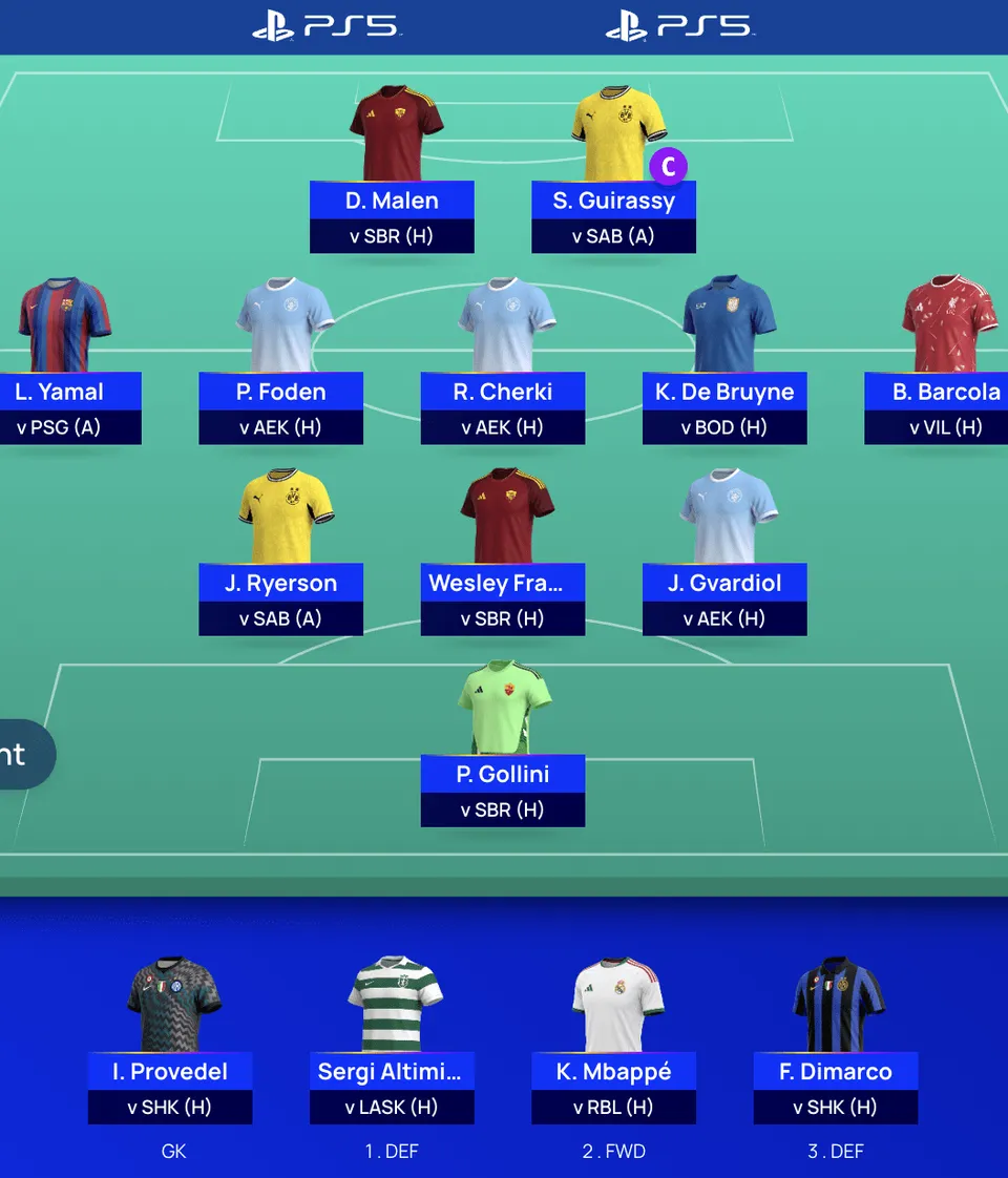UCL Fantasy: Matchday 3 Preview and Team Reveal